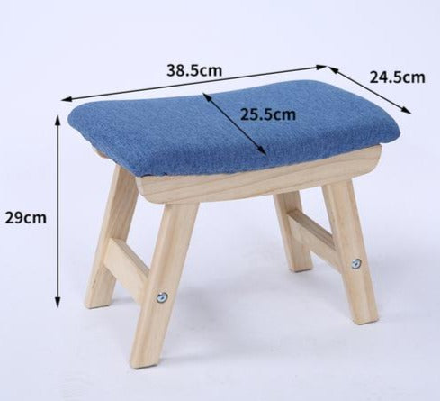 Banc scandinave individuel en bois et tissus