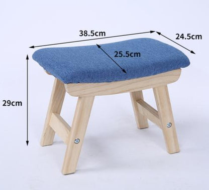 Banc scandinave individuel en bois et tissus