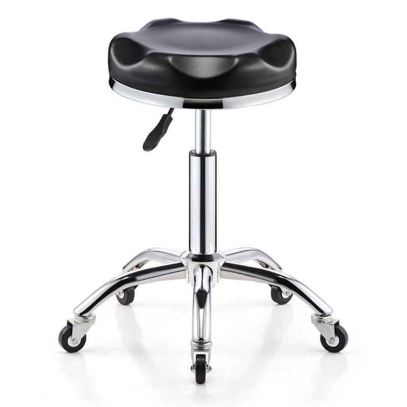 Tabouret à roulettes avec assise ergonomique hexagonle réglable