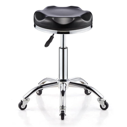 Tabouret à roulettes avec assise ergonomique hexagonle réglable