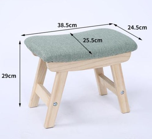 Banc scandinave individuel en bois et tissus