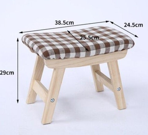 Banc scandinave individuel en bois et tissus