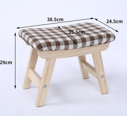 Banc scandinave individuel en bois et tissus