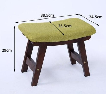 Banc scandinave individuel en bois et tissus