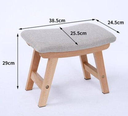 Banc scandinave individuel en bois et tissus