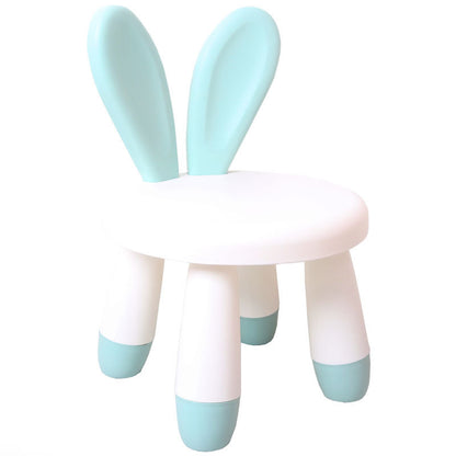 Tabouret enfant en plastique avec dossier en forme d'oreilles