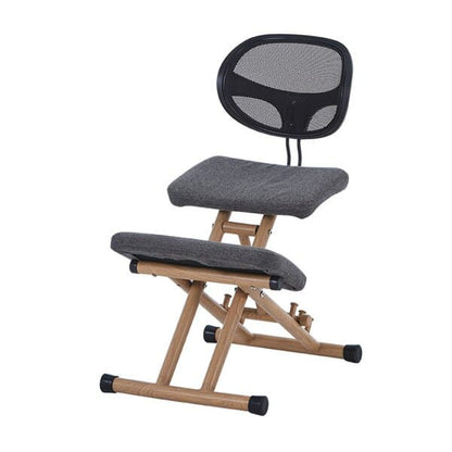 Tabouret ergonomique bureau avec dossier et repose genoux