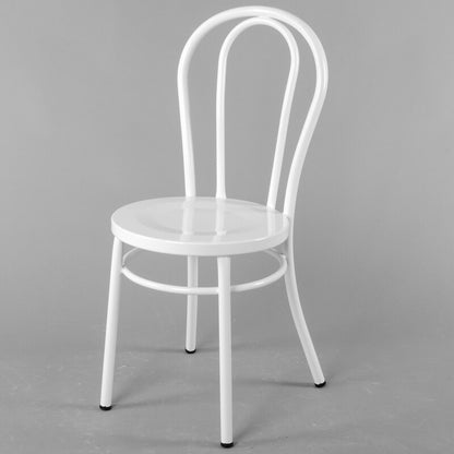 chaise modernre style rétro en acier blanc