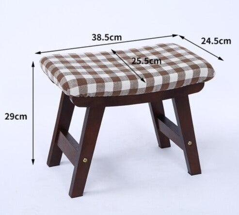 Banc scandinave individuel en bois et tissus