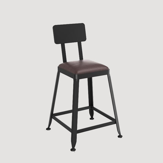 Chaise de bar industrielle noir et marron