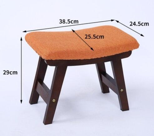 Banc scandinave individuel en bois et tissus