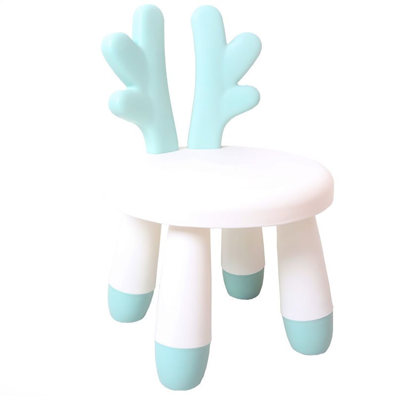 Tabouret enfant en plastique avec dossier en forme d'oreilles