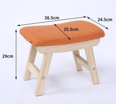 Banc scandinave individuel en bois et tissus