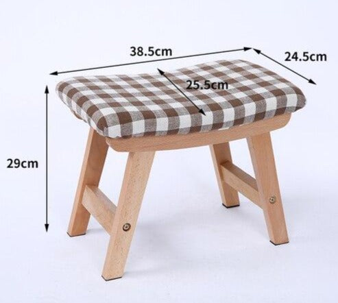 Banc scandinave individuel en bois et tissus