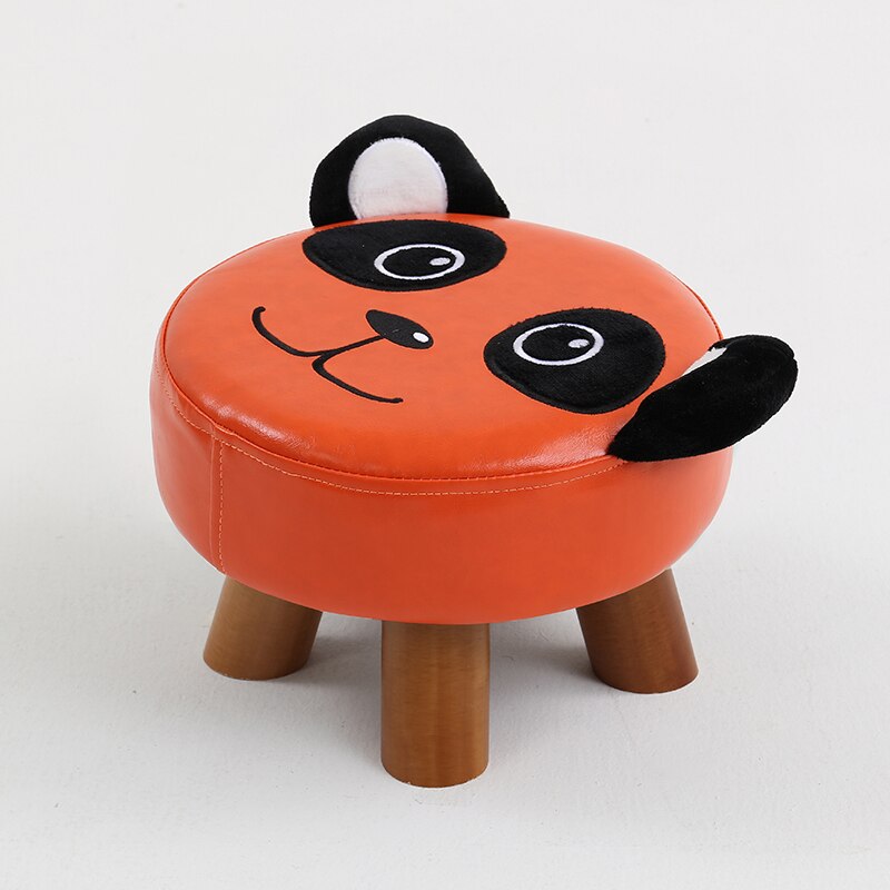 Tabouret enfant avec assise rembourrée et pieds en bois
