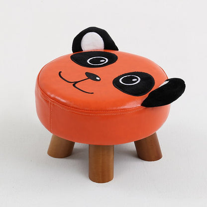 Tabouret enfant avec assise rembourrée et pieds en bois