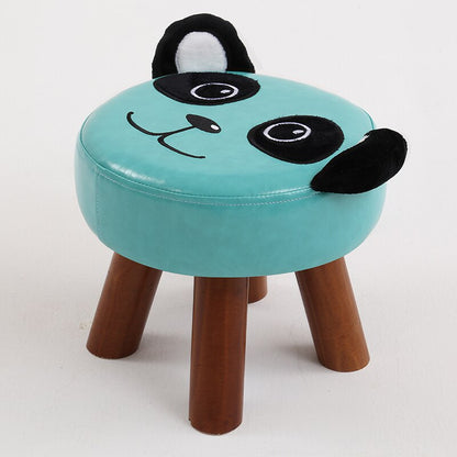 Tabouret enfant avec assise rembourrée et pieds en bois