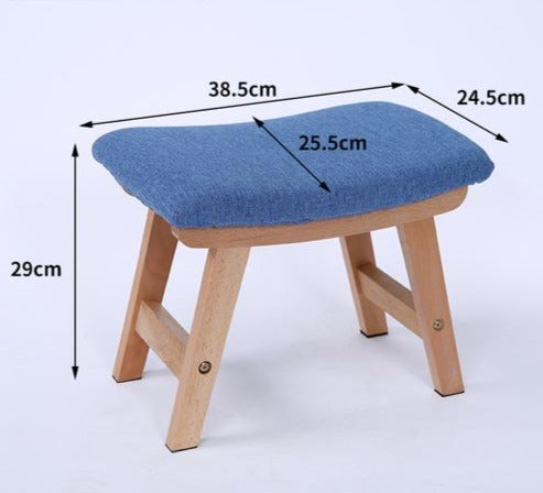 Banc scandinave individuel en bois et tissus