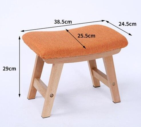 Banc scandinave individuel en bois et tissus