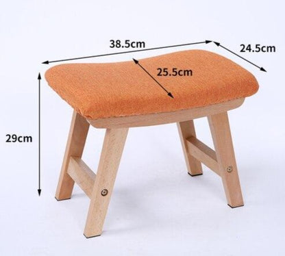 Banc scandinave individuel en bois et tissus