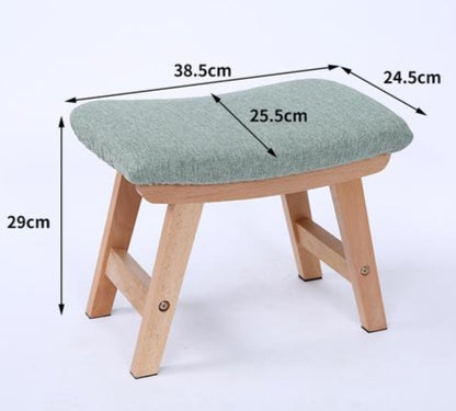 Banc scandinave individuel en bois et tissus