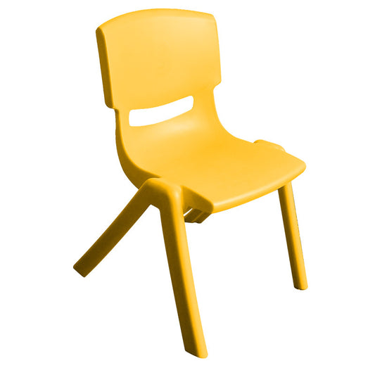 Chaise enfant en plastique encastrable – Jaune