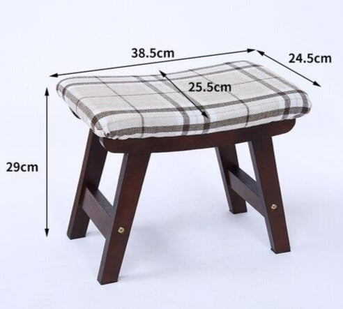 Banc scandinave individuel en bois et tissus