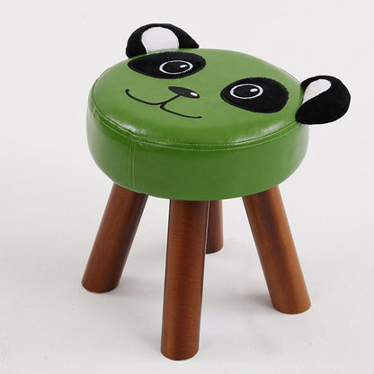 Tabouret enfant avec assise rembourrée et pieds en bois