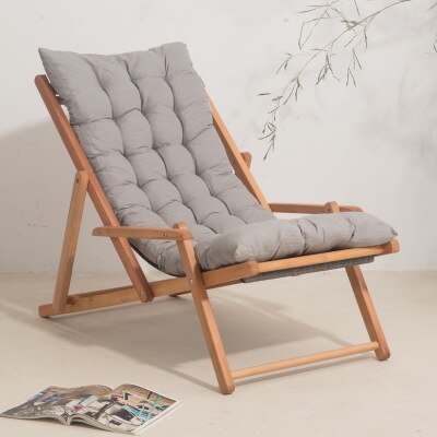chaise longue pliante confortable coussin gris