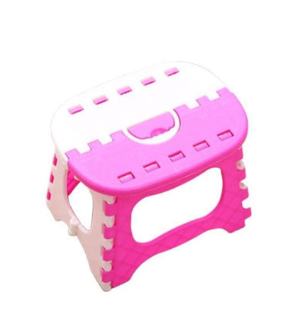 Tabouret enfant pliable et transportable bicolore en plastique