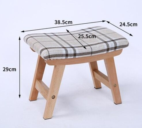 Banc scandinave individuel en bois et tissus