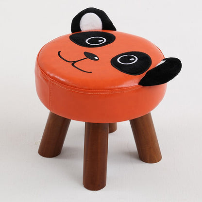 Tabouret enfant avec assise rembourrée et pieds en bois