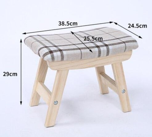 Banc scandinave individuel en bois et tissus