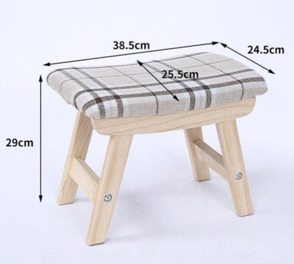 Banc scandinave individuel en bois et tissus
