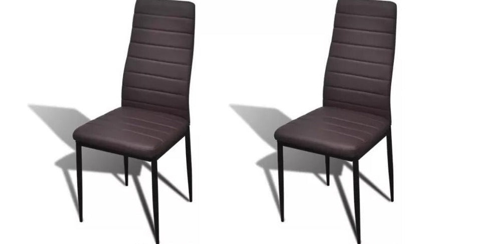 Chaise moderne de salle à manger avec dossier haut par lot de 2