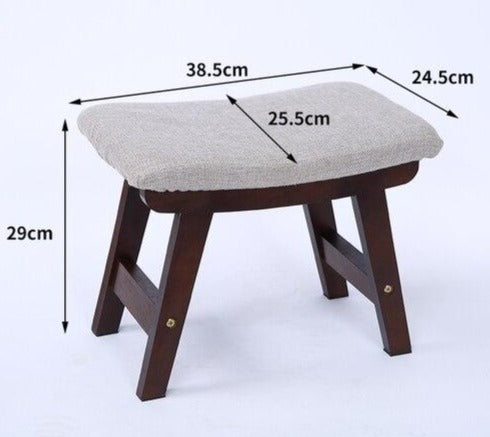 Banc scandinave individuel en bois et tissus