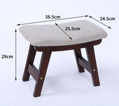 Banc scandinave individuel en bois et tissus