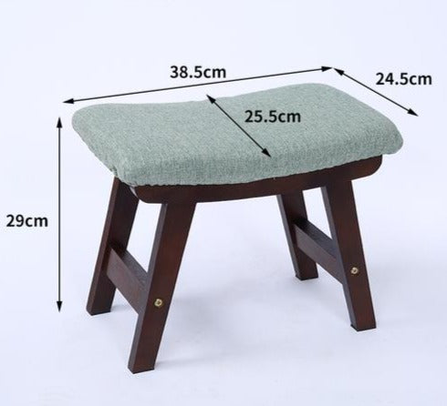 Banc scandinave individuel en bois et tissus