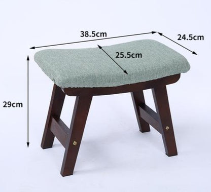 Banc scandinave individuel en bois et tissus