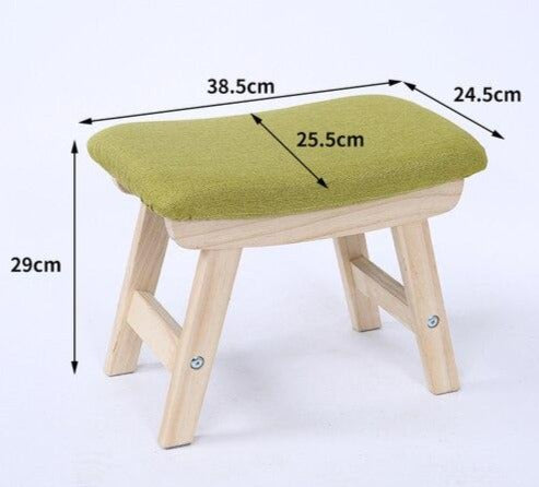 Banc scandinave individuel en bois et tissus