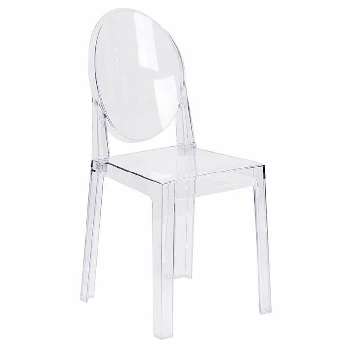 Chaise médaillon ELIZA transparente - Chaise design