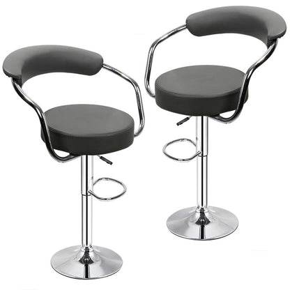 Chaise de bar moderne avec  dossier ergonomique sur  pied en inox par lot de 2