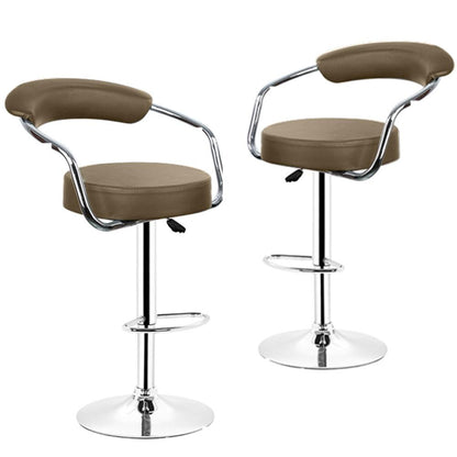 Chaise de bar moderne avec  dossier ergonomique sur  pied en inox par lot de 2