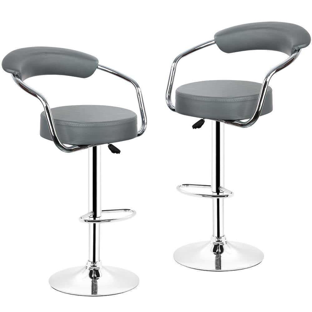 Chaise de bar moderne avec  dossier ergonomique sur  pied en inox par lot de 2