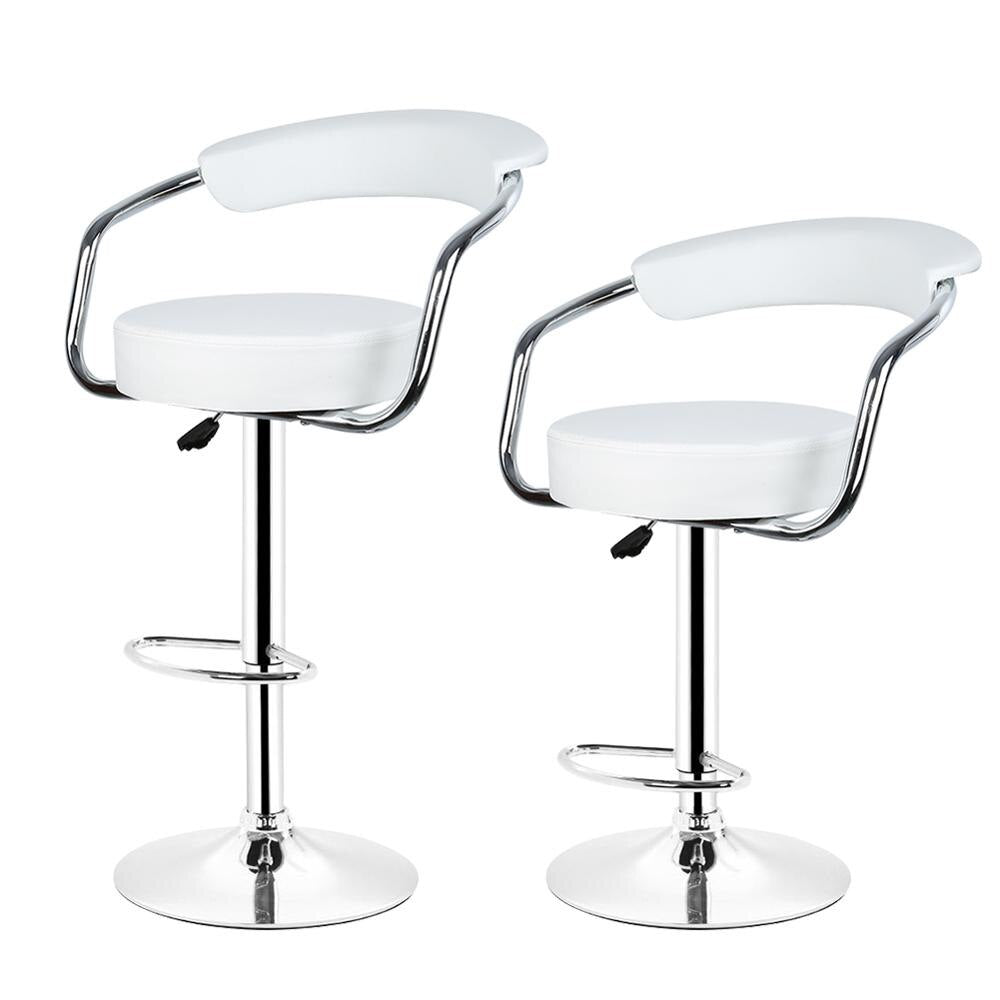 Chaise de bar moderne avec  dossier ergonomique sur  pied en inox par lot de 2