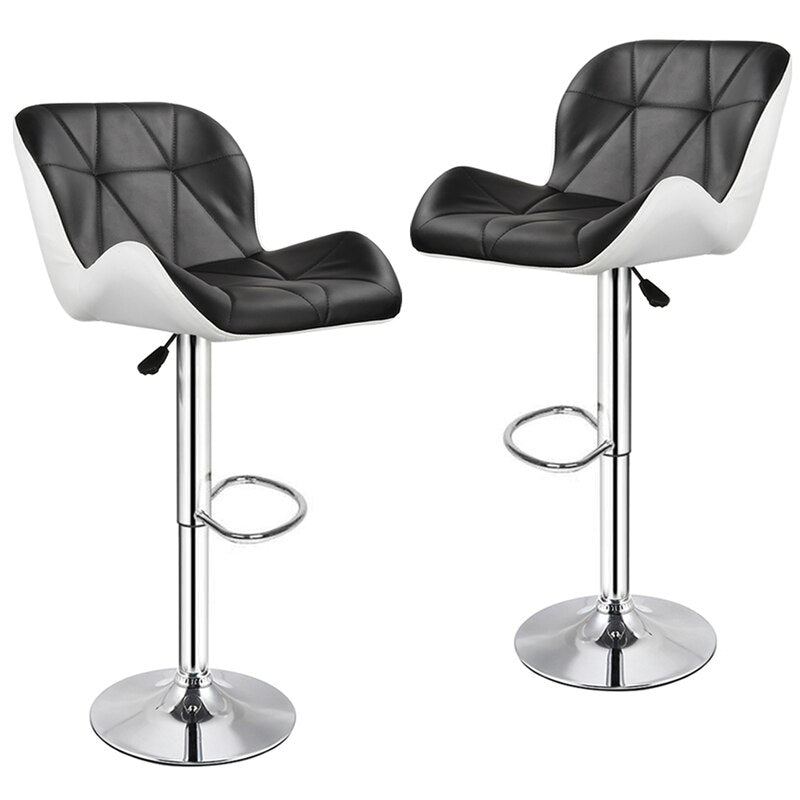 Chaise de bar design avec assise ergonomique et pied central en inox