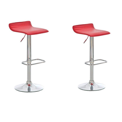 Tabouret de bar design avec assise en similicuir et mini dossier
