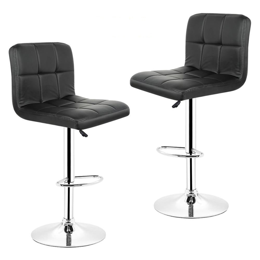 chaise de bar reglable similicuir noir 