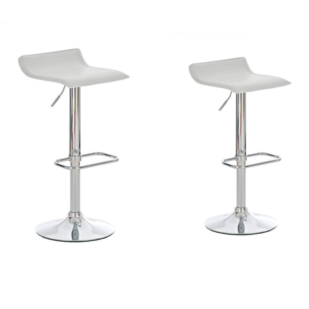 Tabouret de bar design avec assise en similicuir et mini dossier