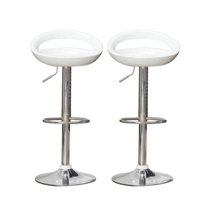 Tabouret de bar pivotant réglable plastique brillant  (lot de 2)